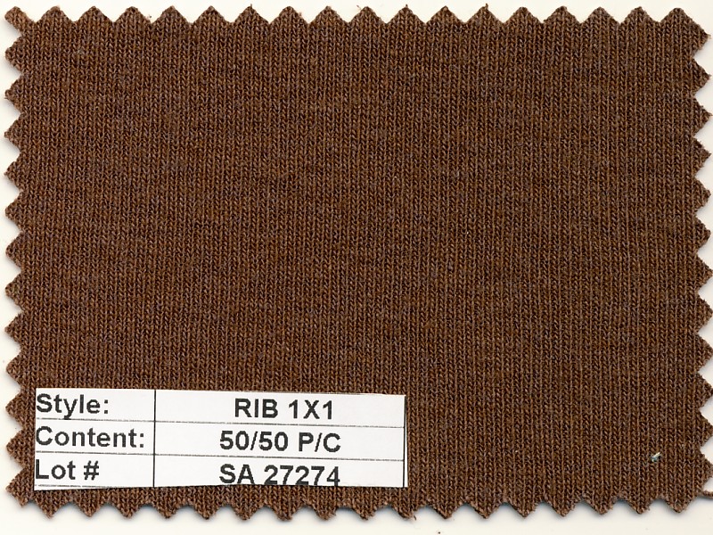 Rib 1x1 50/50 Poly Cotton